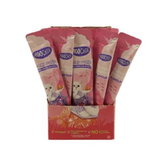 Moochie Ton Balıklı ve Somonlu Sıvı Kedi Ödül Maması 30x15g