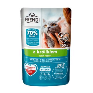 Frendi Tavşanlı Kedi Yaş Maması 100g - Soslu