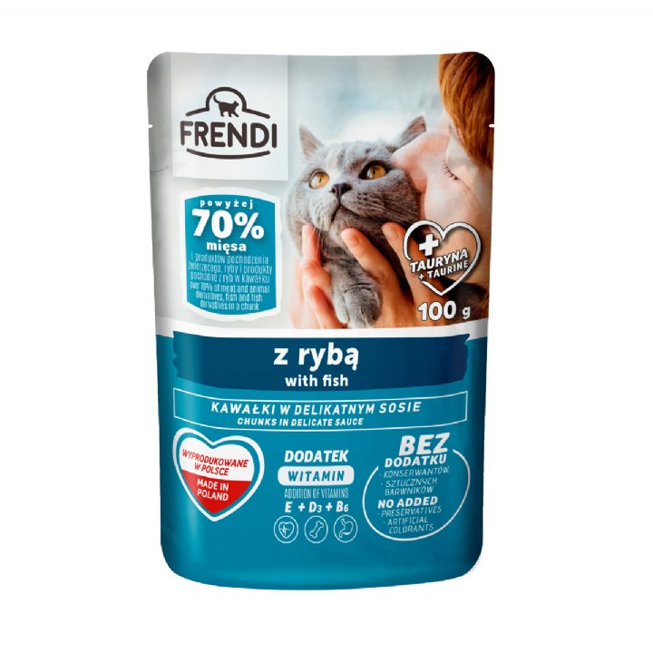 Frendi Balıklı Kedi Yaş Maması 100g - Soslu