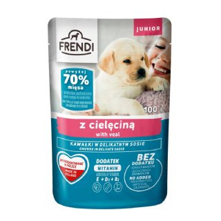 Frendi Dana Etli Yavru Köpek Yaş Maması 100g - Soslu
