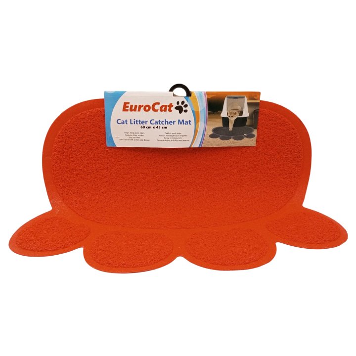 Eurocat Pati Desenli Kedi Paspası 60x45 Cm - Kırmızı