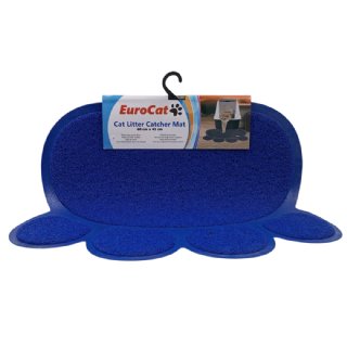 Eurocat Pati Desenli Kedi Paspası 60x45 Cm - Mavi