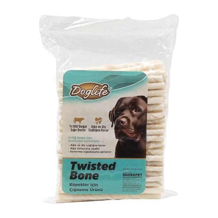 Doglife Beyaz Burgu Çubuk Köpek Ödülü 5–6 G 100 Adet