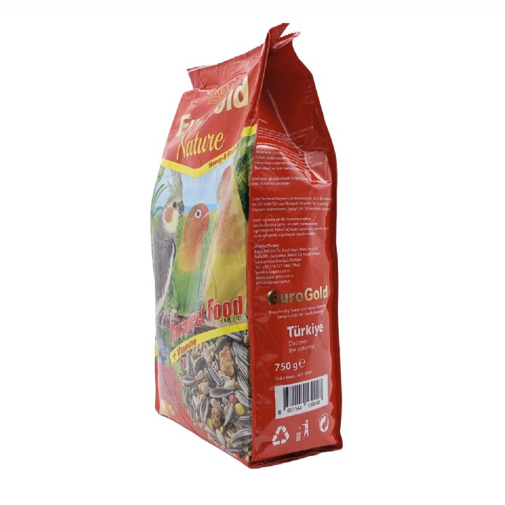 Eurogold Ballı ve Meyveli Paraket Yemi 750g