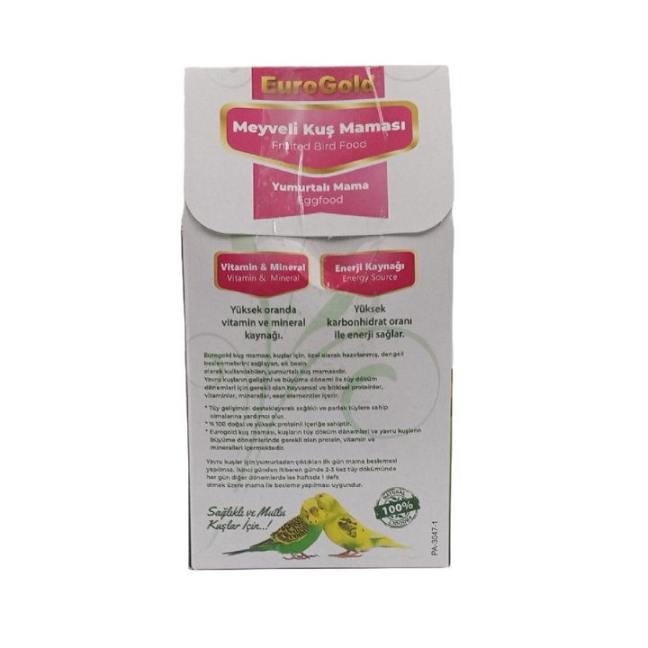 Eurogold Yumurtalı ve Meyveli Kuş Yemi 100g