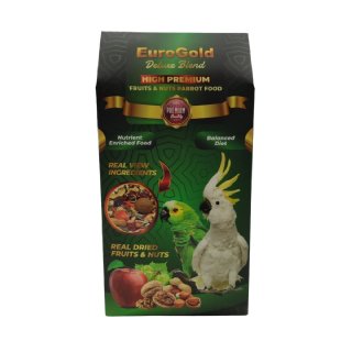 Eurogold Deluxe Blend Meyveli ve Kuruyemişli Papağan Yemi 650g