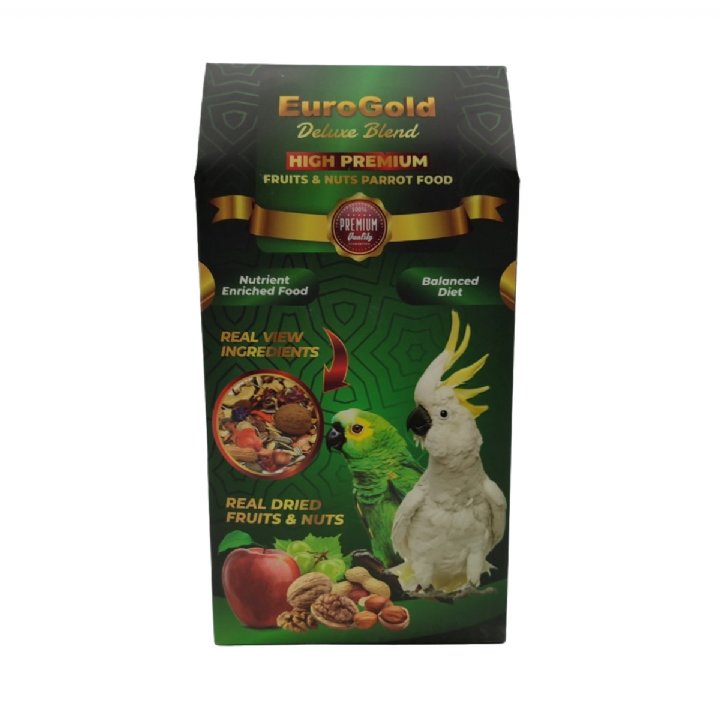 Eurogold Deluxe Blend Meyveli ve Kuruyemişli Papağan Yemi 650g