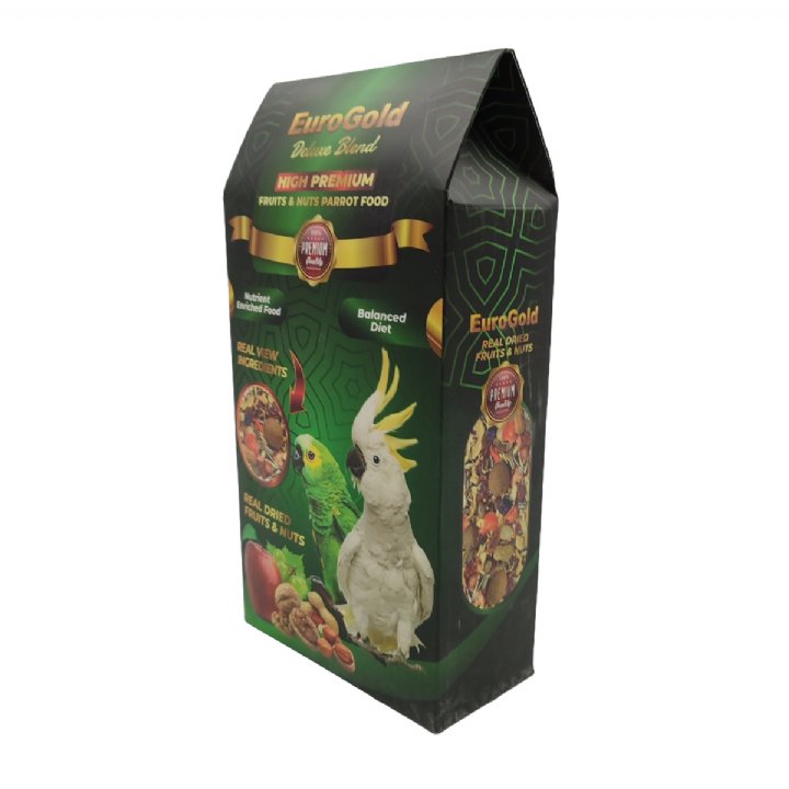 Eurogold Deluxe Blend Meyveli ve Kuruyemişli Papağan Yemi 650g