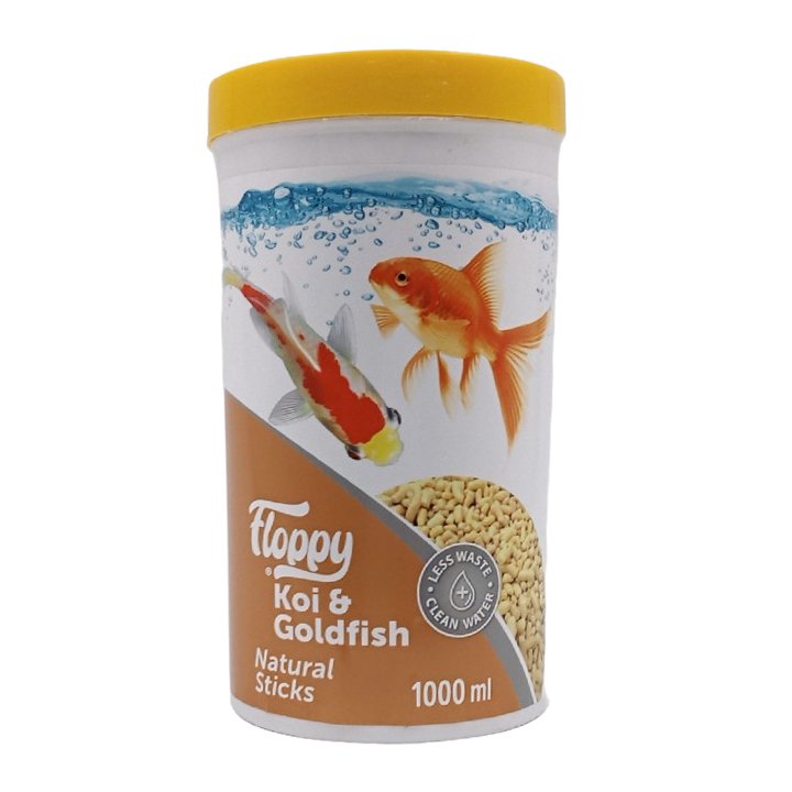 Floppy Koi ve Goldfish Natural Sticks Balık Yemi 1 L