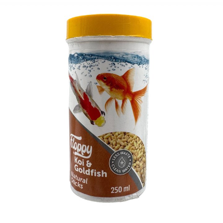 Floppy Koi ve Goldfish Natural Sticks Balık Yemi 250 mL