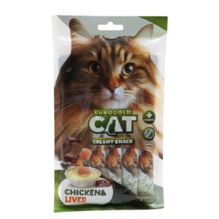 Eurogold Tavuklu ve Ciğerli Sıvı Kedi Ödül Maması 5x15g