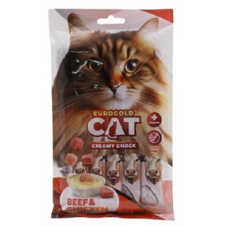 Eurogold Dana Etli ve Tavuklu Sıvı Kedi Ödül Maması 5x15g