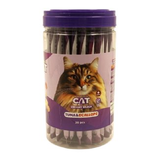 Eurogold Ton Balıklı ve Deniz Tarağılı Sıvı Kedi Ödül Maması 30x15g