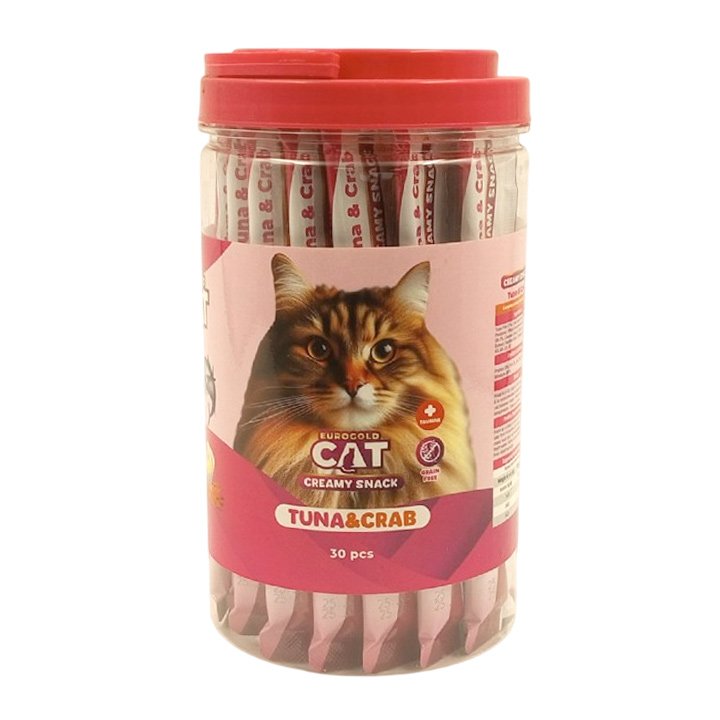 Eurogold Ton Balıklı ve Yengeçli Sıvı Kedi Ödül Maması 30x15g