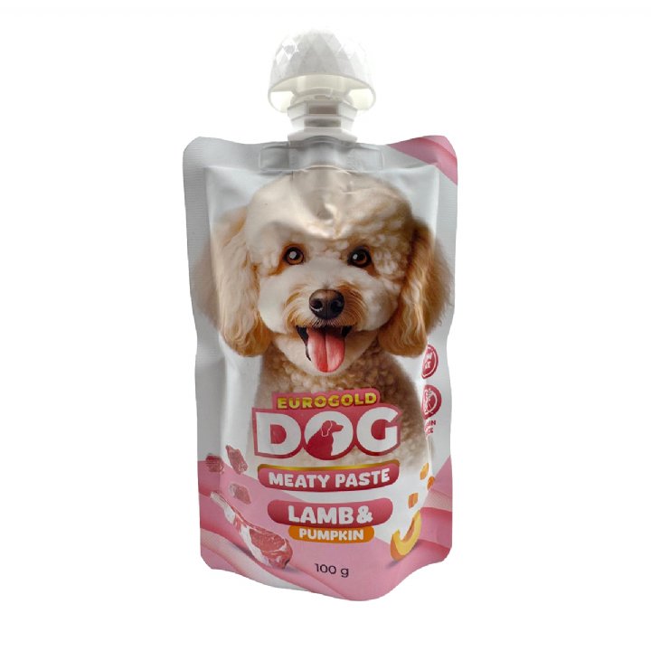 Eurogold Kuzulu ve Balkabaklı Köpek Et Ezmesi 100g