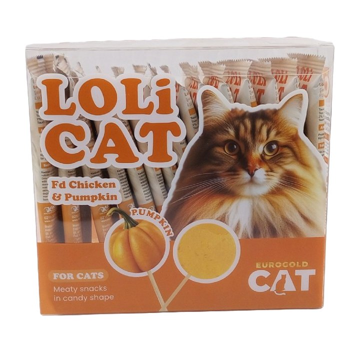 Eurogold Lolicat Balkabaklı Kedi Ödülü 15x1,5g