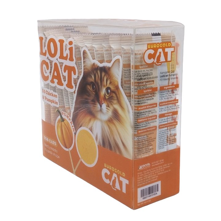 Eurogold Lolicat Balkabaklı Kedi Ödülü 15x1,5g