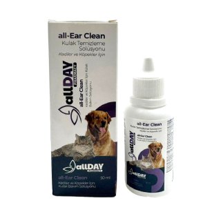 Allday all-Ear Clean - Kulak Temizleme Solüsyonu Kediler ve Köpekler İçin 50 Ml