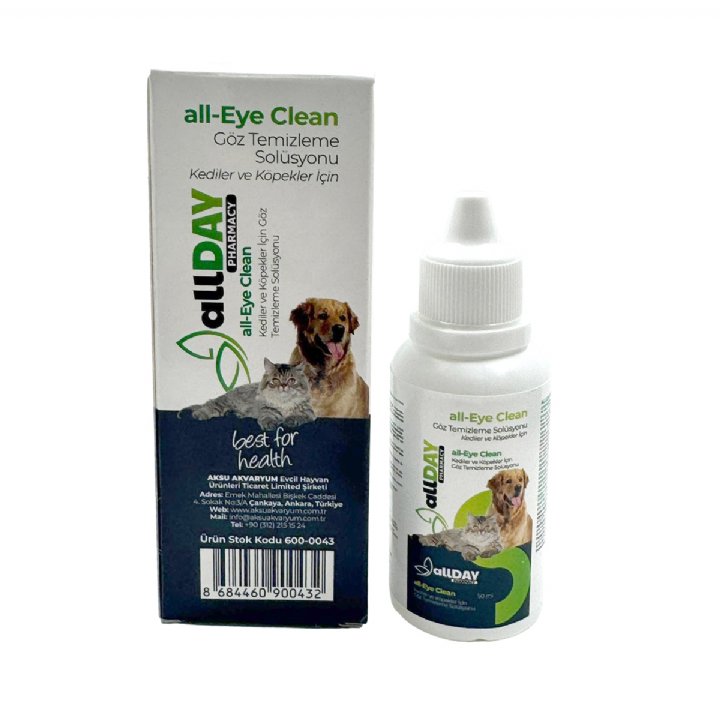 Allday all-Eye Clean - Göz Temizleme Solüsyonu Köpek ve kediler İçin 50 mL
