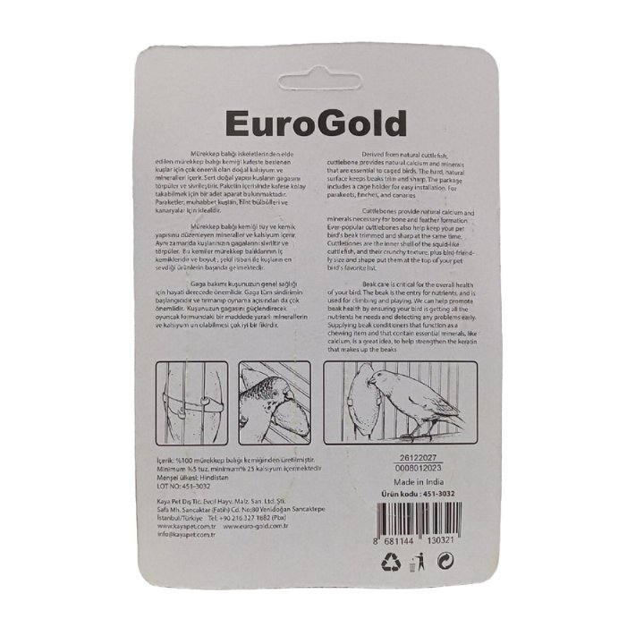 Eurogold Mürekkep Balığı Kemiği 2'li 12cm