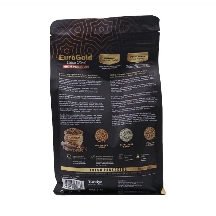 Eurogold Deluxe Karabuğdaylı Paraket Yemi 1000g