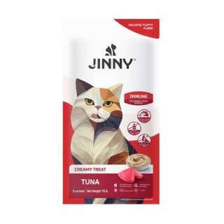 Jinny Creamy Treat Ton Balıklı Sıvı Kedi Ödül Maması 5x15g