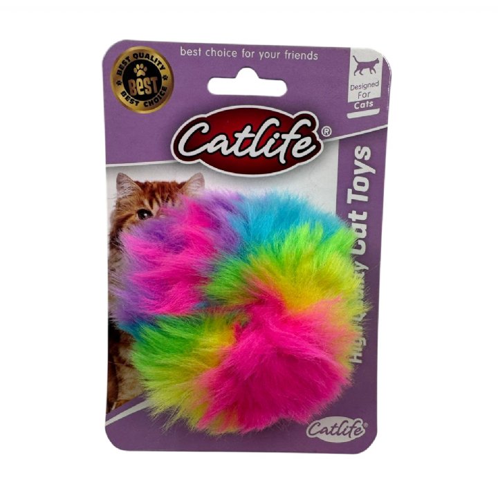 Catlife 203068 Tüylü Gökkuşağı Kedi Oyuncağı