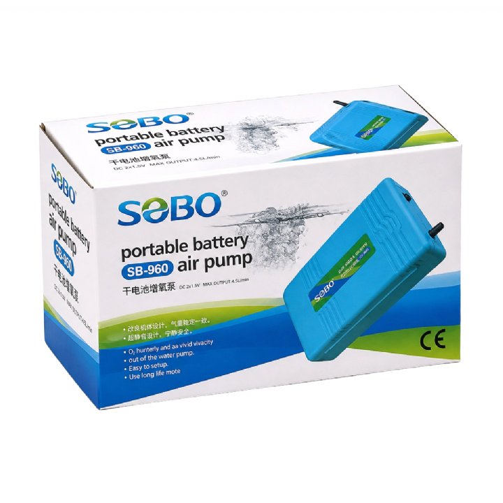 Sobo SB-960 Akvaryum Pilli Hava Motoru 2 L/Dk