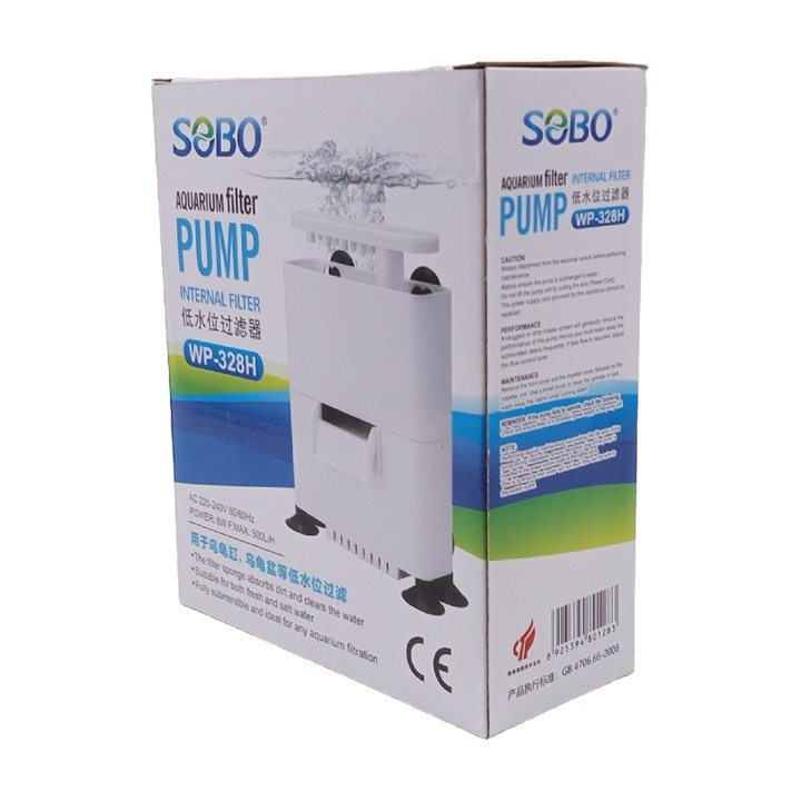 Sobo WP-328H Alçak Seviye Mini Askı Filtre 500 L/H 8W