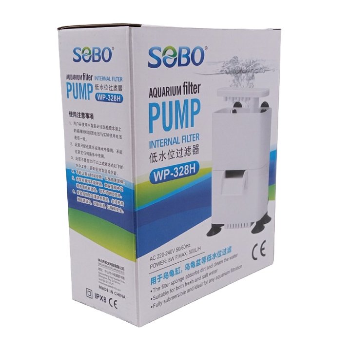 Sobo WP-328H Alçak Seviye Mini Askı Filtre 500 L/H 8W