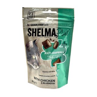 Shelma Plus Tavuklu ve Yaban Mersinli Kedi Ödülü 60g - Anti Hairball