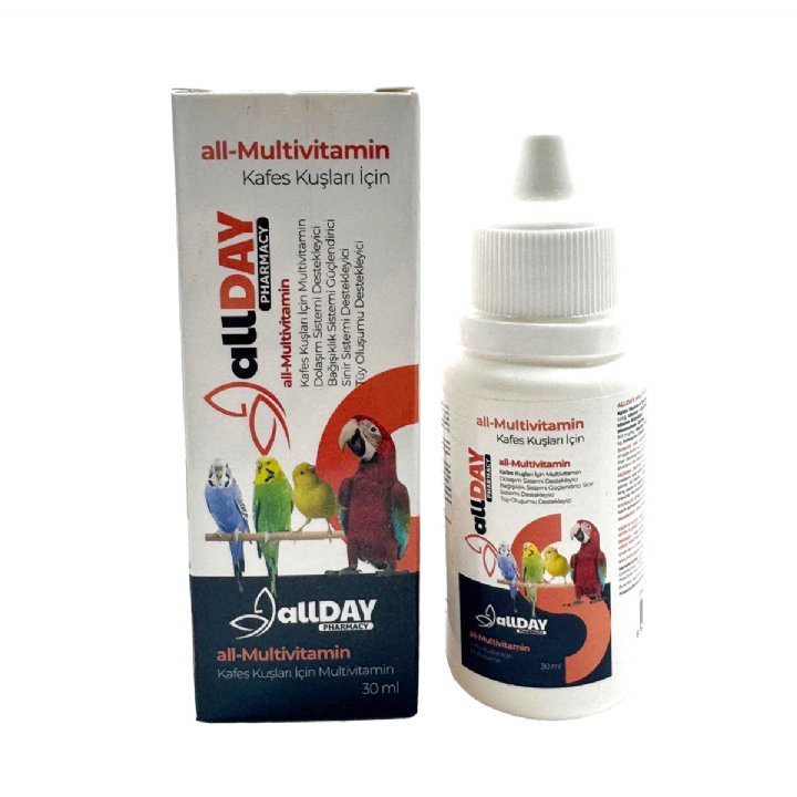 Allday all-Multivitamin - Kafes Kuşları için Vitamini 30 mL