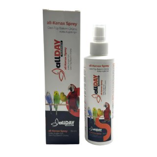Allday all-Kenax Sprey - Deri ve Tüy Bakım Spreyi Kafes Kuşları İçin 150 mL