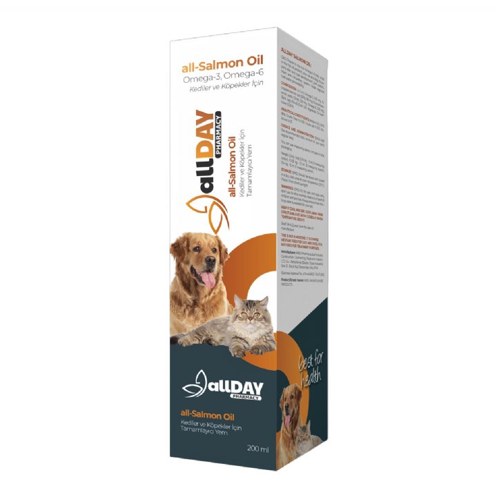 Allday Kedi ve Köpekler İçin Somon Yağı 200 mL