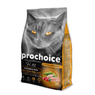 Prochoice Pro 32 Tavuklu ve Pirinçli Kısırlaştırılmış Kedi Maması 2kg - Hipoalerjenik