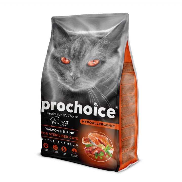 Prochoice Pro 33 Somonlu ve Karidesli Yetişkin Kedi Maması 2kg - Hipoalerjik