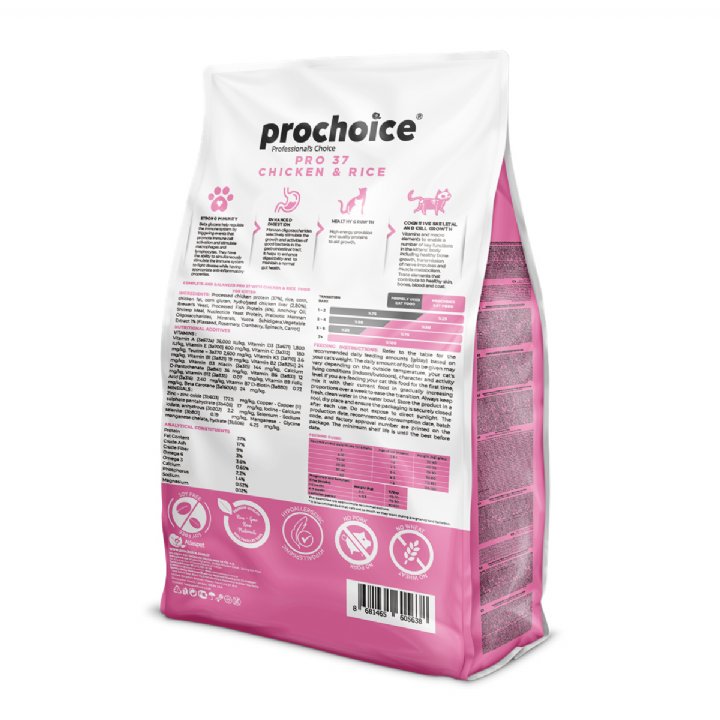 Prochoice Pro 37 Tavuklu ve Pirinçli Yavru Kedi Maması 2kg - Hipoalerjenik
