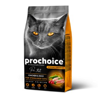 Prochoice Pro 32 Tavuklu ve Pirinçli Kısırlaştırılmış Kedi Maması 15kg