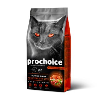 Prochoice Pro 33 Somonlu ve Karidesli Kısırlaştırılmış Yetişkin Kedi Maması 15kg