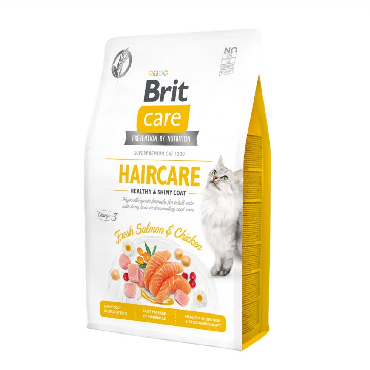 Brit Care Somonlu ve Tavuklu Kedi Maması 2kg - Hipoalerjenik - Tüy Sağlığı Destekleyici