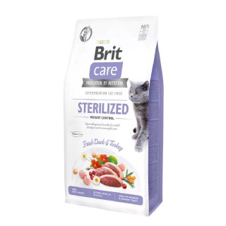Brit Care Ördekli ve Hindili Kısırlaştırılmış Kediler İçin Kilo Kontrolü Kedi Maması 7kg