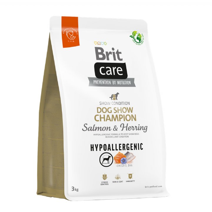 Brit Care Somonlu ve Ringa Balıklı Köpek Maması 3kg - Hipoalerjenik - Yarışma Köpekleri Kondisyonu İçin