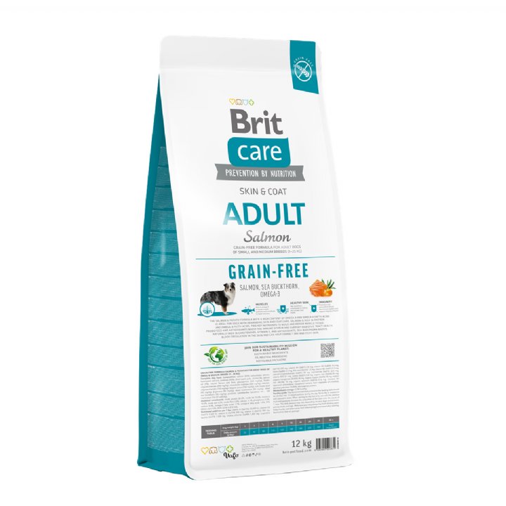 Brit Care Somonlu Yetişkin Köpek Maması 12kg - Deri ve Tüy Hassasiyeti