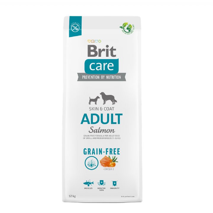 Brit Care Somonlu Yetişkin Köpek Maması 12kg - Deri ve Tüy Hassasiyeti