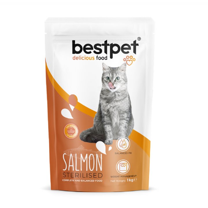 Bestpet Somonlu Kısırlaştırılmış Yetişkin Kedi Maması 1kg