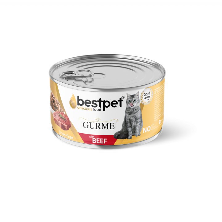 Bestpet Gurme Sığır Etli Yetişkin Kedi Konservesi 85g - Jöleli - Jelly Soslu