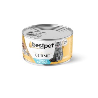 Bestpet Gurme Ton Balıklı ve Hamsi Balıklı Yetişkin Kedi Konservesi 85g - Jöleli - Jelly Soslu