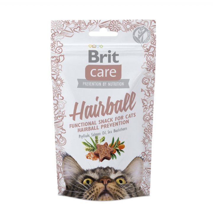 Brit Care Karnıyarık Otu Lifli ve Somon Yağlı Kedi Ödül Maması 50g - Tüy Yumağı Karşıtı