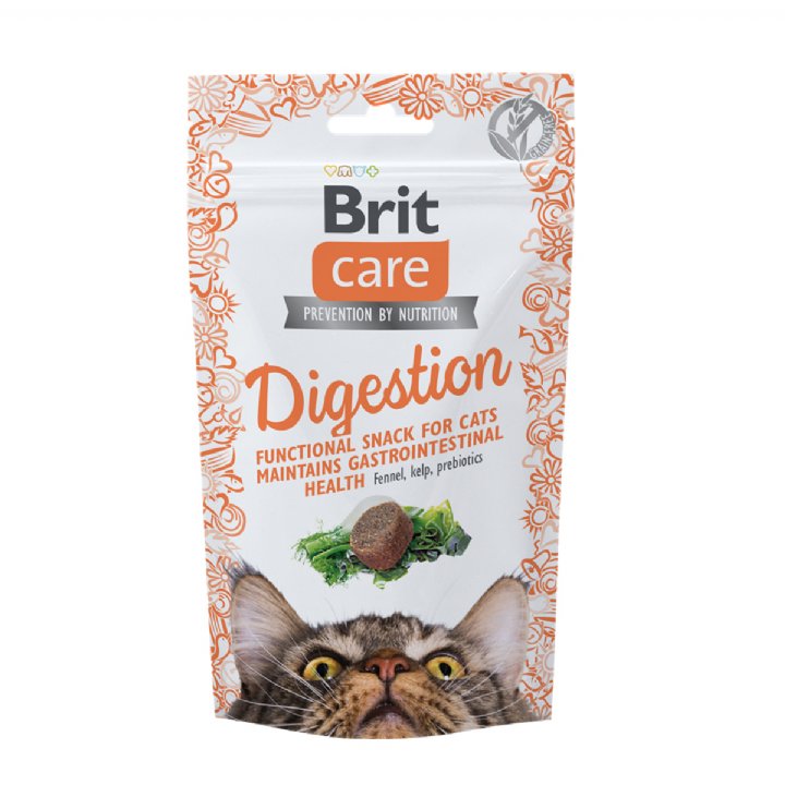 Brit Care Prebiyotikli - Rezeneli ve Deniz Yosunlu Kedi Ödül Maması 50g - Sindirim Destekleyici
