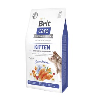 Brit Care Somonlu Hassas Sindirim ve Güçlü Bağışıklık Yavru Kedi Maması 7kg - Hipoalerjenik